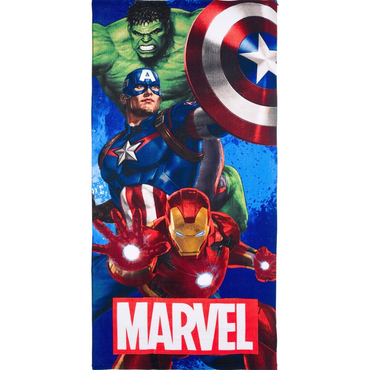 Хавлия за баня Avengers Shield & Strength, хавлия за плаж 70x140см (Fast Dry)