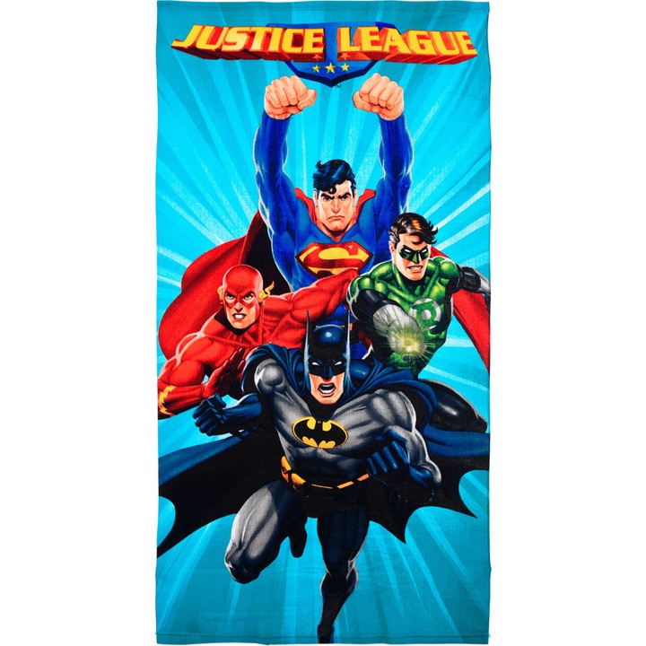 Хавлия за баня Justice League Alliance, плажна кърпа 70x140см (Fast Dry)