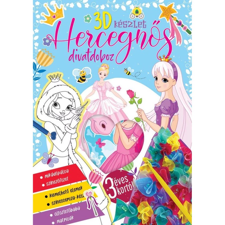 Napraforgó Könyv: 3D készlet – Hercegnős divatdoboz