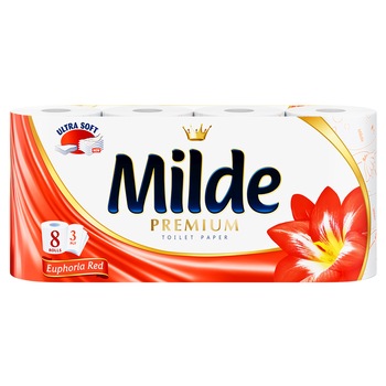 Hartie igienica Milde Coral Dream, 3 straturi, 8 role Hartie igienica Milde Coral Dream, 3 straturi, 8 role