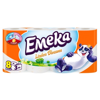 Hartie igienica Emeka, 3 straturi, 8 role, Melon Dream Hartie igienica Emeka, 3 straturi, 8 role, Melon Dream