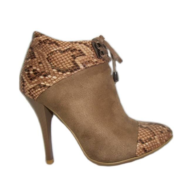 Botine moderne, extrem de rafinate,D&J Exclusive, Maro