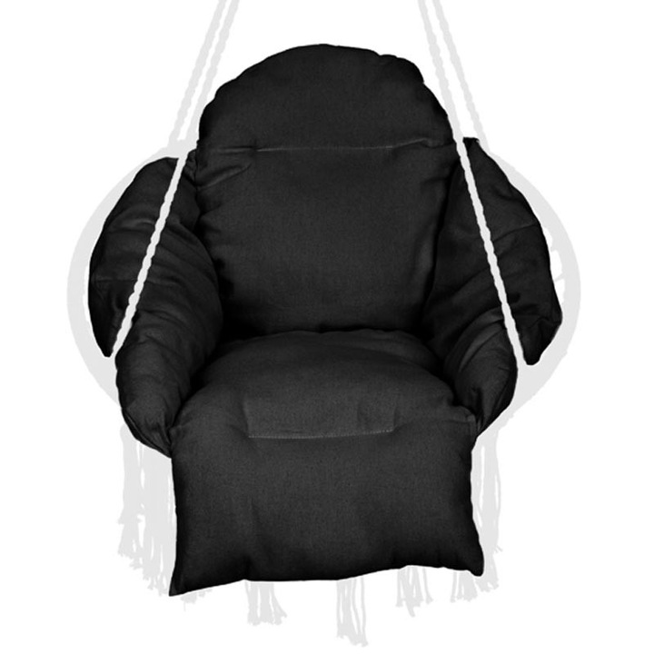 Perna pentru scaun rotund tip leagan suspendat, dimensiune XXL, negru