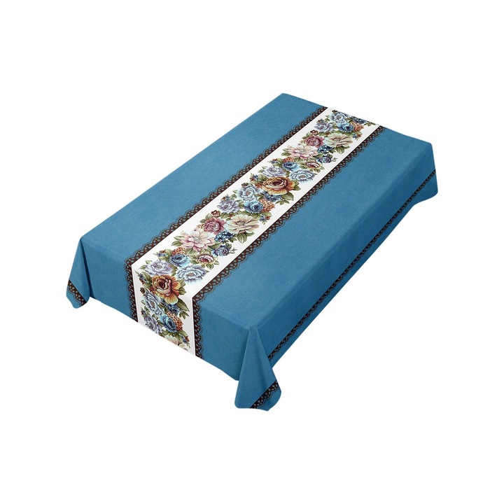 YANYXR asztalterítő, skandináv modell, pamut és PVC, 120x120cm, többszínű