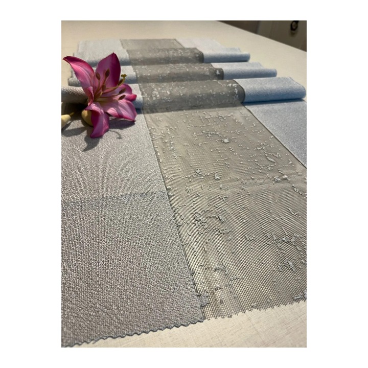 Asztali futó, Zeren Home, szürke, 40x140cm