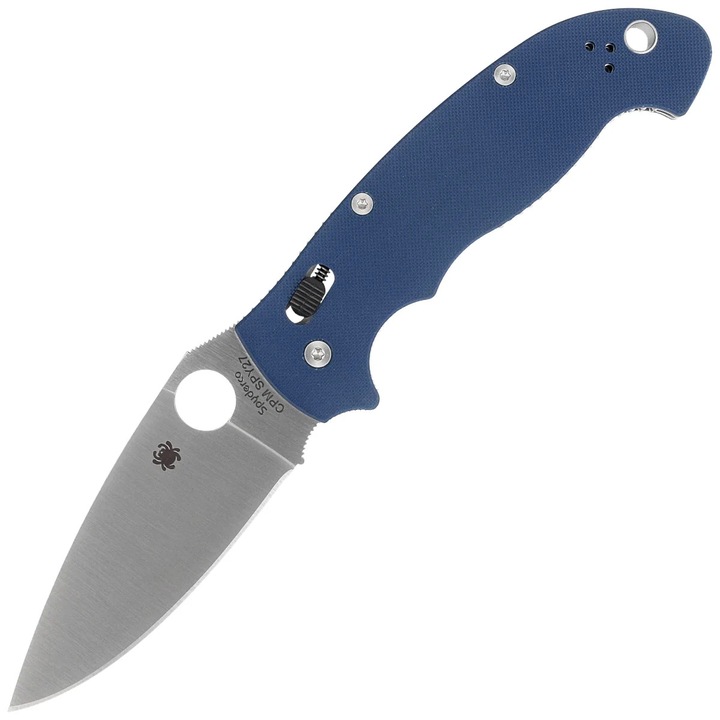 Cutit Pliabil, Spyderco, Manix 2 Xl Cobalt Blue, Compozit G10, Otel CPM SPY27, Lungime Lama 98 mm, Grosime Lama 3, 2 mm, Greutate 147 g, Culoare Albastra