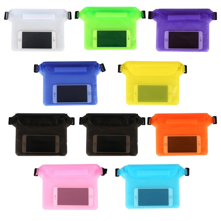 Pungi impermeabile Enforose, set opac si transparent, 7.0", bumbac, abanos