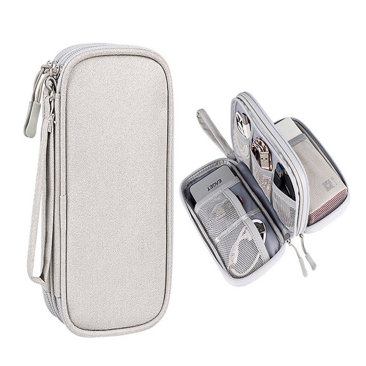 Organizator pentru electronice Enforose, impermeabil, capacitate mare, manere confortabile, abanos