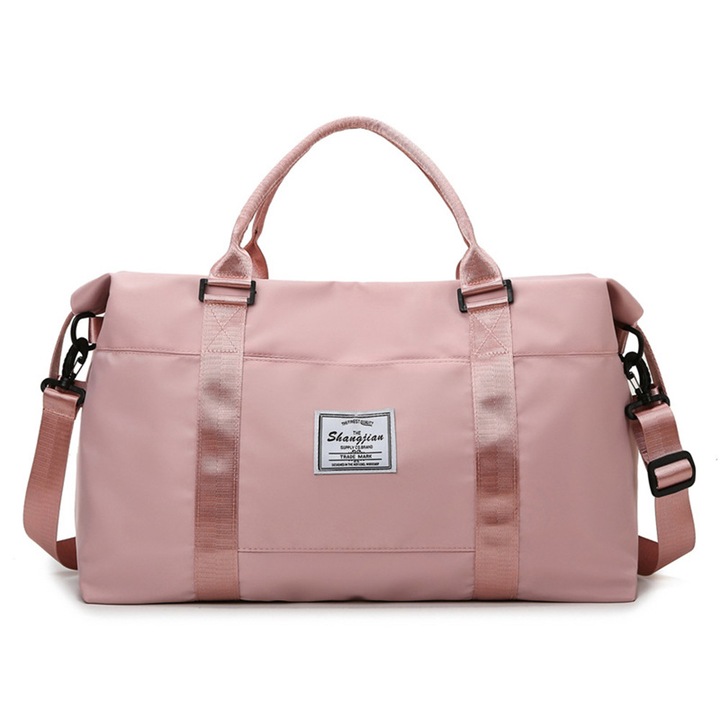 Пътна чанта Enforose, модел Weekend Travel Companion, мокро-сухо отделение, розова, съвместим размер за самолет