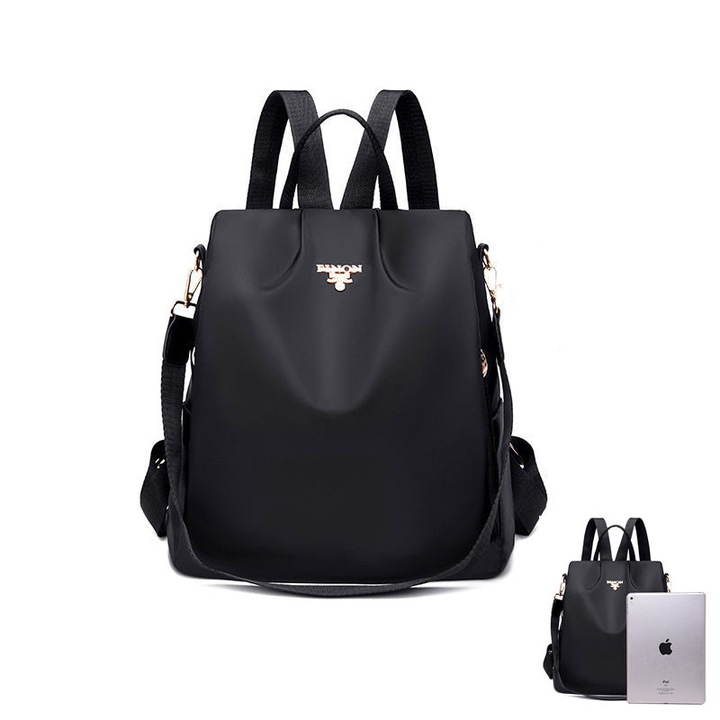 Rucsac Fashion College Enforose, design anti-furt, multiple compartimente, bumbac