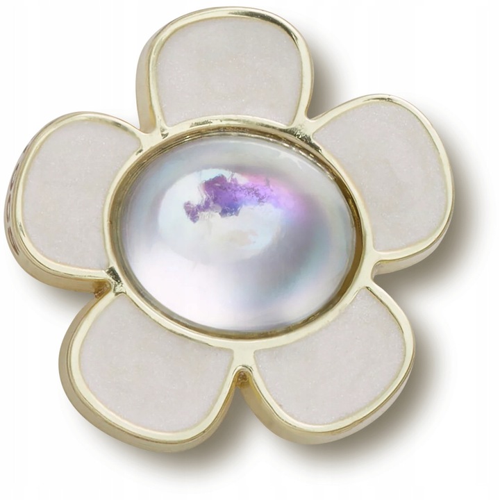 Crocs, Accesoriu incaltaminte Jibbitz, Tiny White Flower, Multicolor