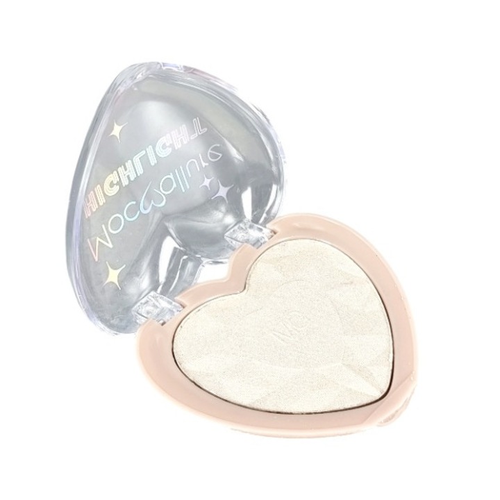 Iluminator Pudra, Makeup, Mocallure, Highlight Heart, Gold, 01, 4.8 g