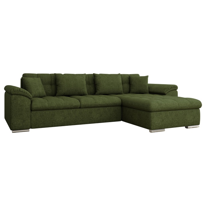 Coltar rabatabil Dino Premium Dreapta, MIRJAN 24, verde, 160x280x76 cm