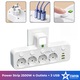 Bloc Multipriza / Priza Multipla 2500W Staryon®, 4 Prize Schuko + 2 Porturi USB-A + 1 Port USB-C, Protectie Supratensiune, Intrerupatoare Individuale, Lumina de Noapte, Material ignifug, Alb