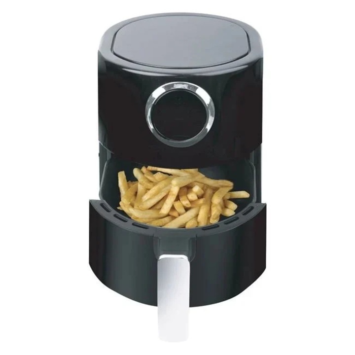 Friteuza cu aer cald, Welora, din otel inoxidabil, ecran digital, putere 1300W, capacitate 4.5L, negru