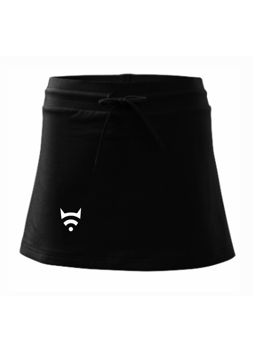 Pantaloni culotte Arasz, bumbac, negri, Negru