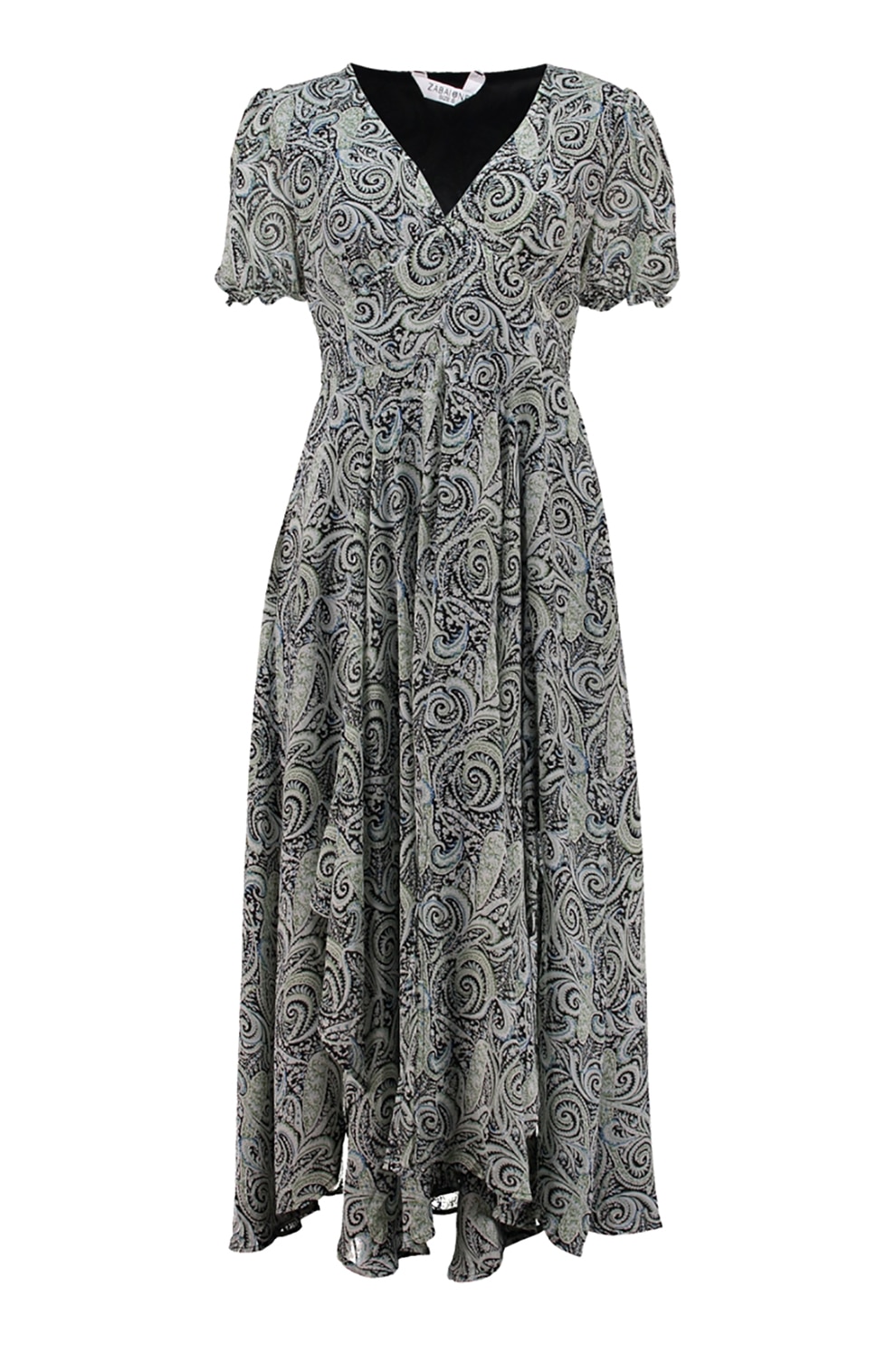 Z ONE by ZABAIONE,Rochie dreapta midi cu imprimeu tropical Palina