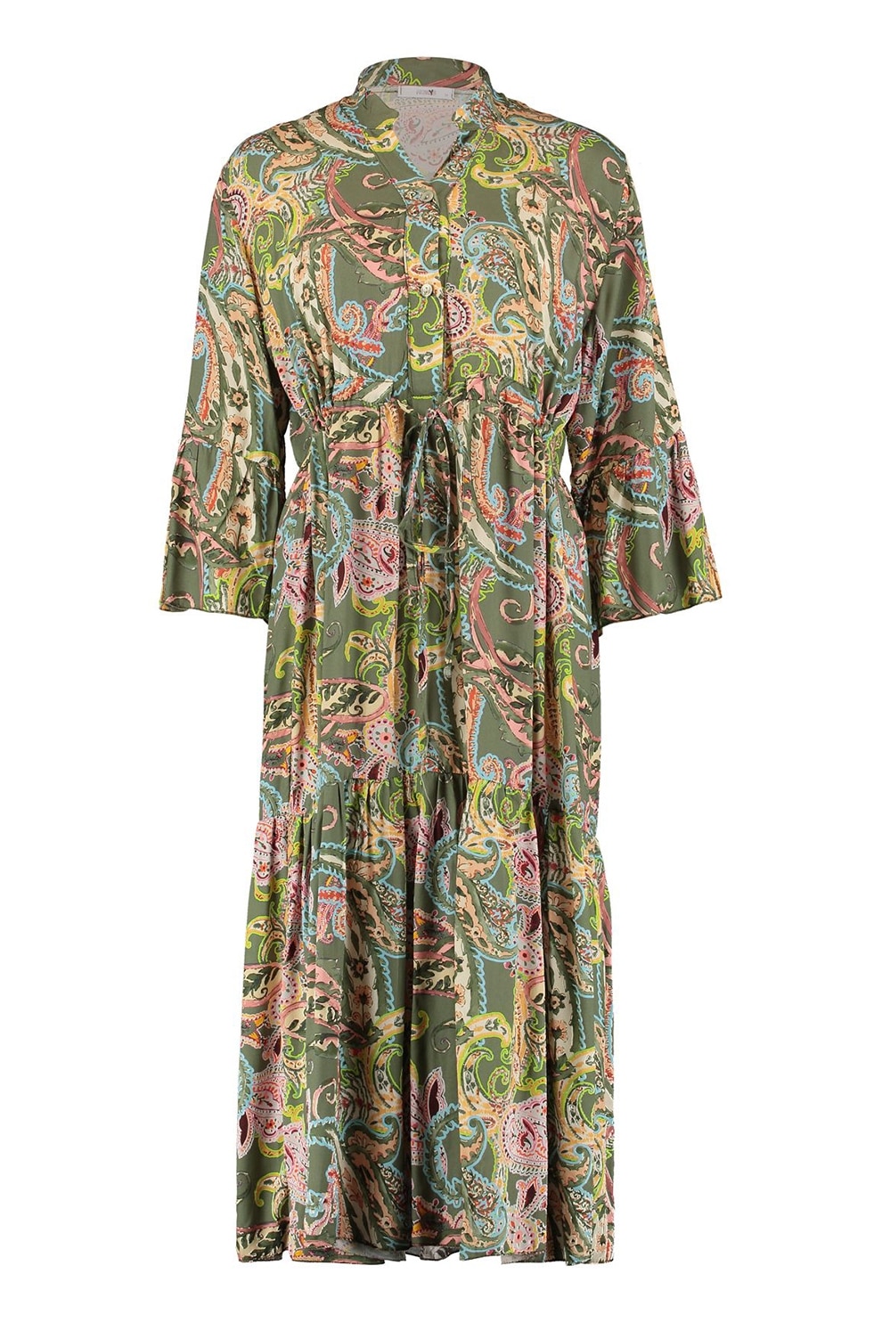 Hailys, Rochie maxi cu model si decolteu tip tunica, Roz deschis, Verde deschis, Albastru deschis, M