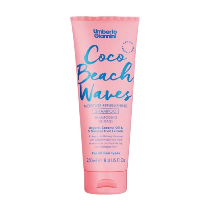 Hidratáló sampon laza fürtökre, Coco Beach Waves, Umberto Giannini, 250 ml