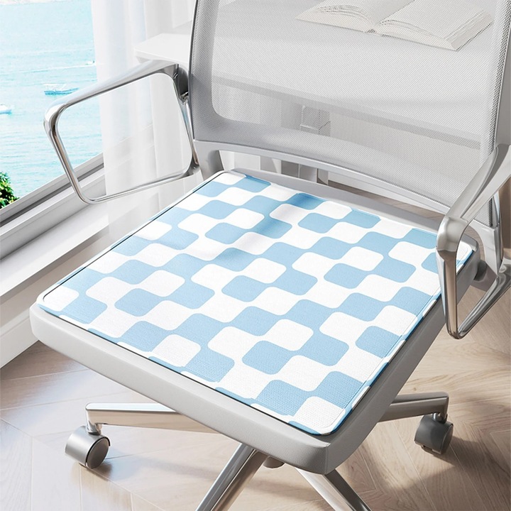 Perna scaun birou YANYXR model patrat albastru 40x40cm antiderapanta lavabila