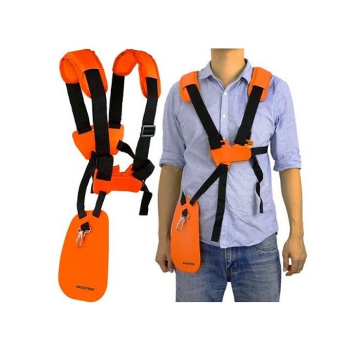 Ham motocoasa DAO, profesional, ajustabil talie si inaltime, portocaliu, protectie umeri si sold