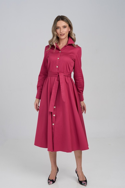 Couture de Marie, Rochie-camasa cu cordon Jule, Fucsia