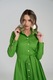 Couture de Marie, Rochie-camasa cu cordon Klara, Verde marin
