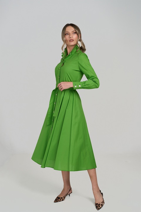 Couture de Marie, Rochie-camasa cu cordon Klara, Verde marin