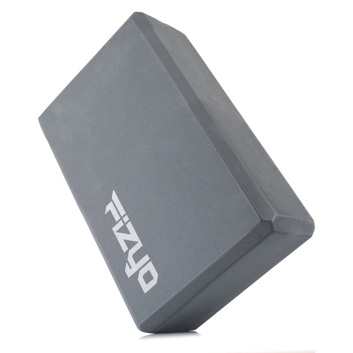 Fizyo jógatégla, 23 x 15 x 7 cm, pilates blokk, jóga, fitness, ellenálló, 118 g, szürke