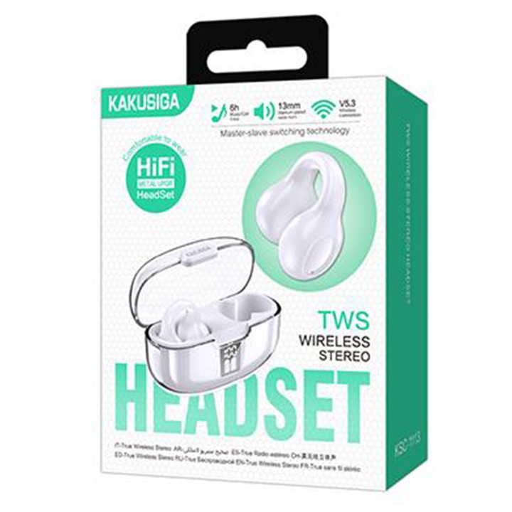 Casti Wireless Kaku (KSC-1113), Ear Buds, BT 5.3, 180h StandBy, 300mAh, Jiaer, White