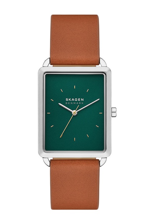 Skagen, Hagen bőrszíjas három mutatós karóra, Fahéjbarna