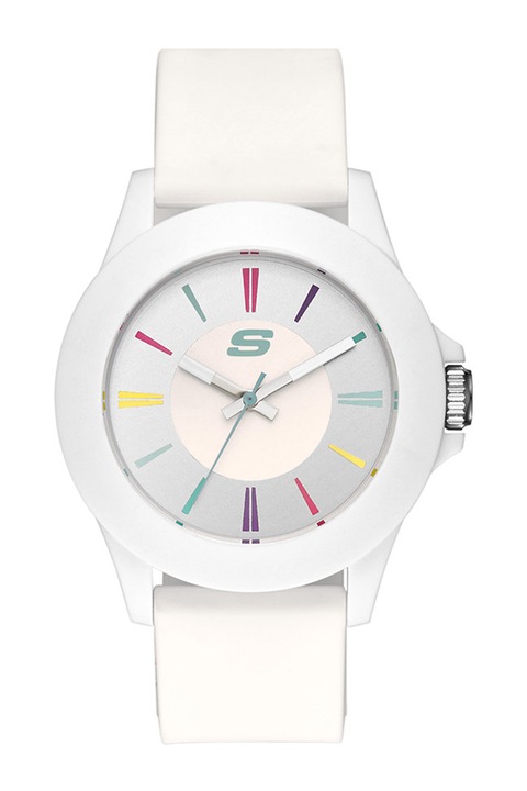 Skechers, Kerek karóra logós számlappal, Fehér