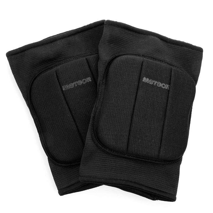 Protectii pentru genunchi, Meteor, Marime L Genunchiere pentru volei, Design ergonomic, Usoare si durabile, Set de 2, Protectie eficienta, 100% neopren, Negru