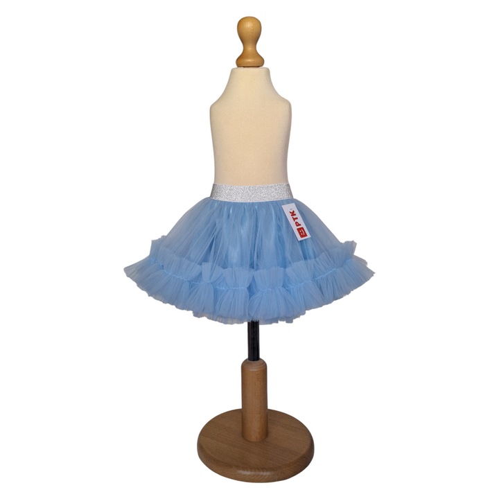 Fusta tulle tutu cu cret PTK, Albastru aquamarin