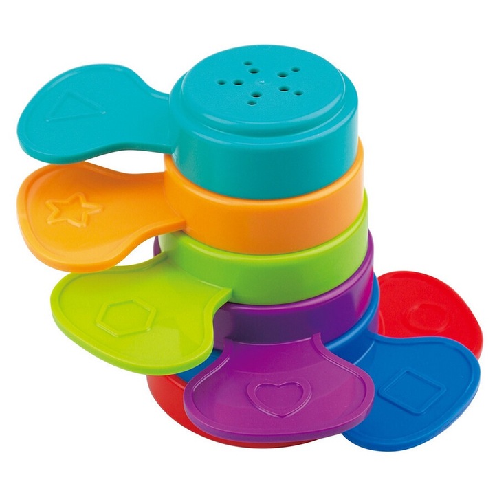 Fürdőjáték szett, ZABAWEK, piramis, érzékszervi fejlesztő, többszínű