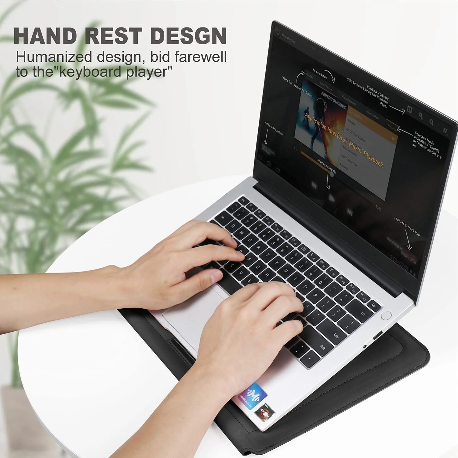 Husa protectoare pentru laptop 13-13.5 inch cu suport, PU moale, multicolor