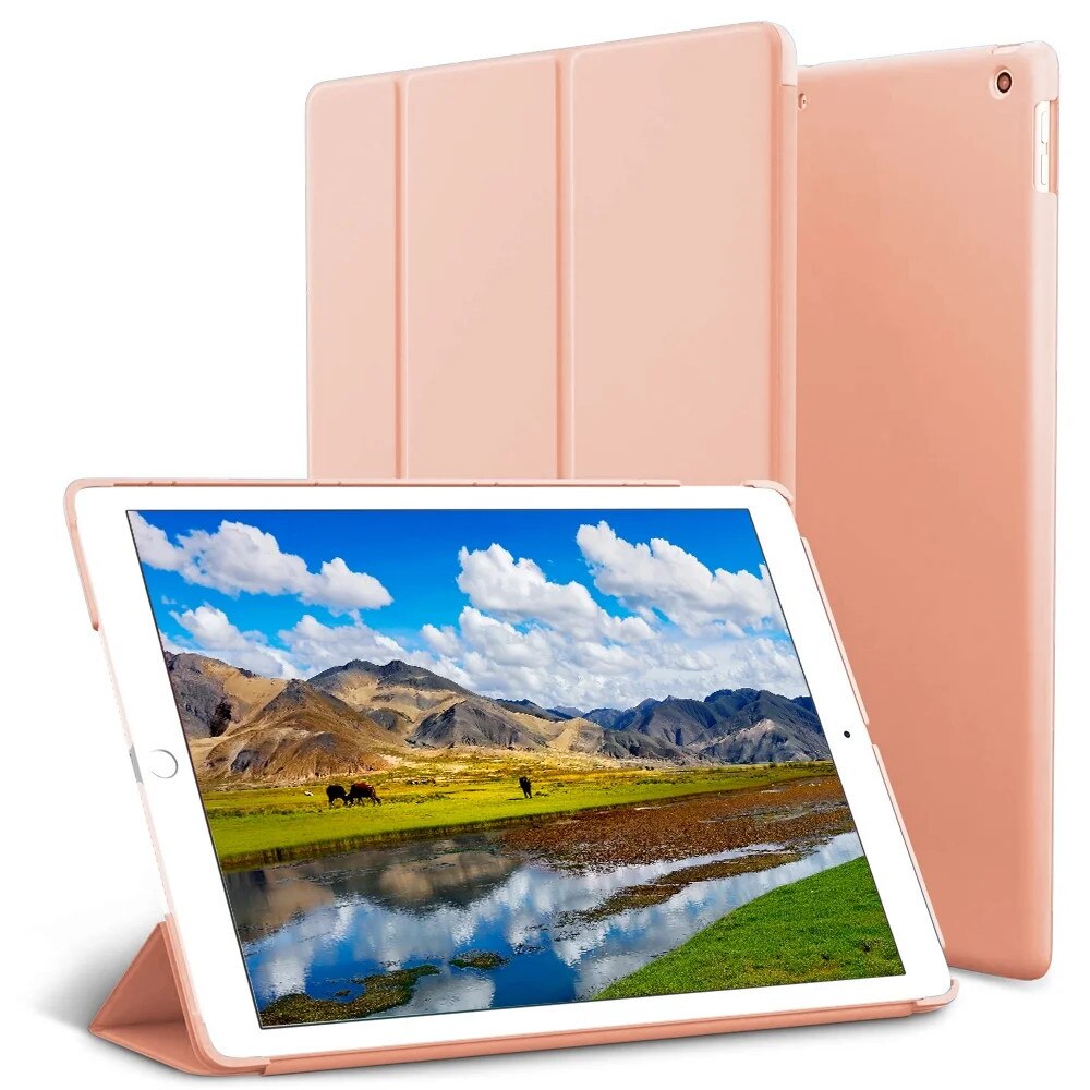 Husa tableta Smart Case pentru iPad Air 10.5", multicolor, material PU leather + microfiber, ultra-subtire, functie auto sleep/wake