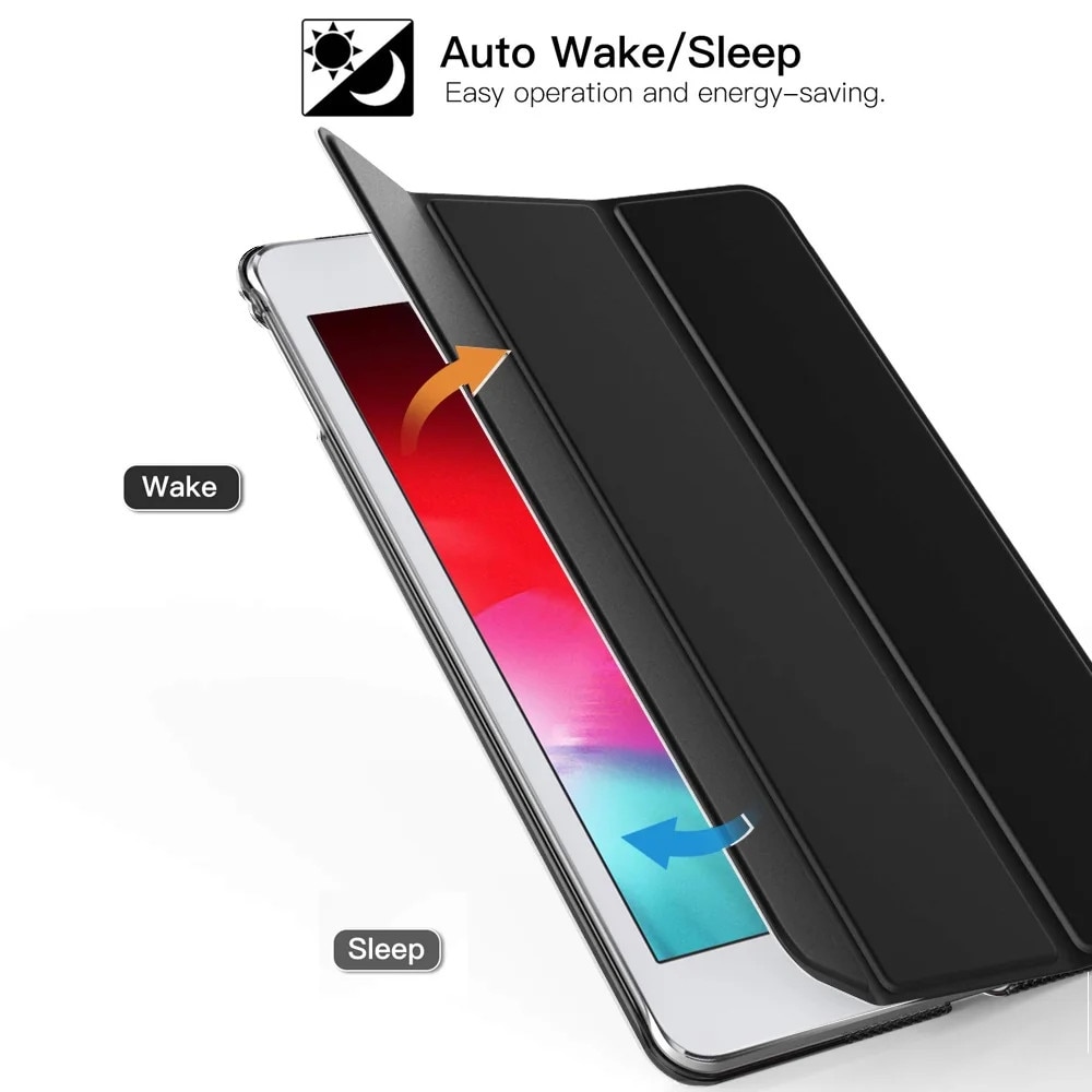 Husa tableta Smart Case pentru iPad Air 10.5", multicolor, material PU leather + microfiber, ultra-subtire, functie auto sleep/wake