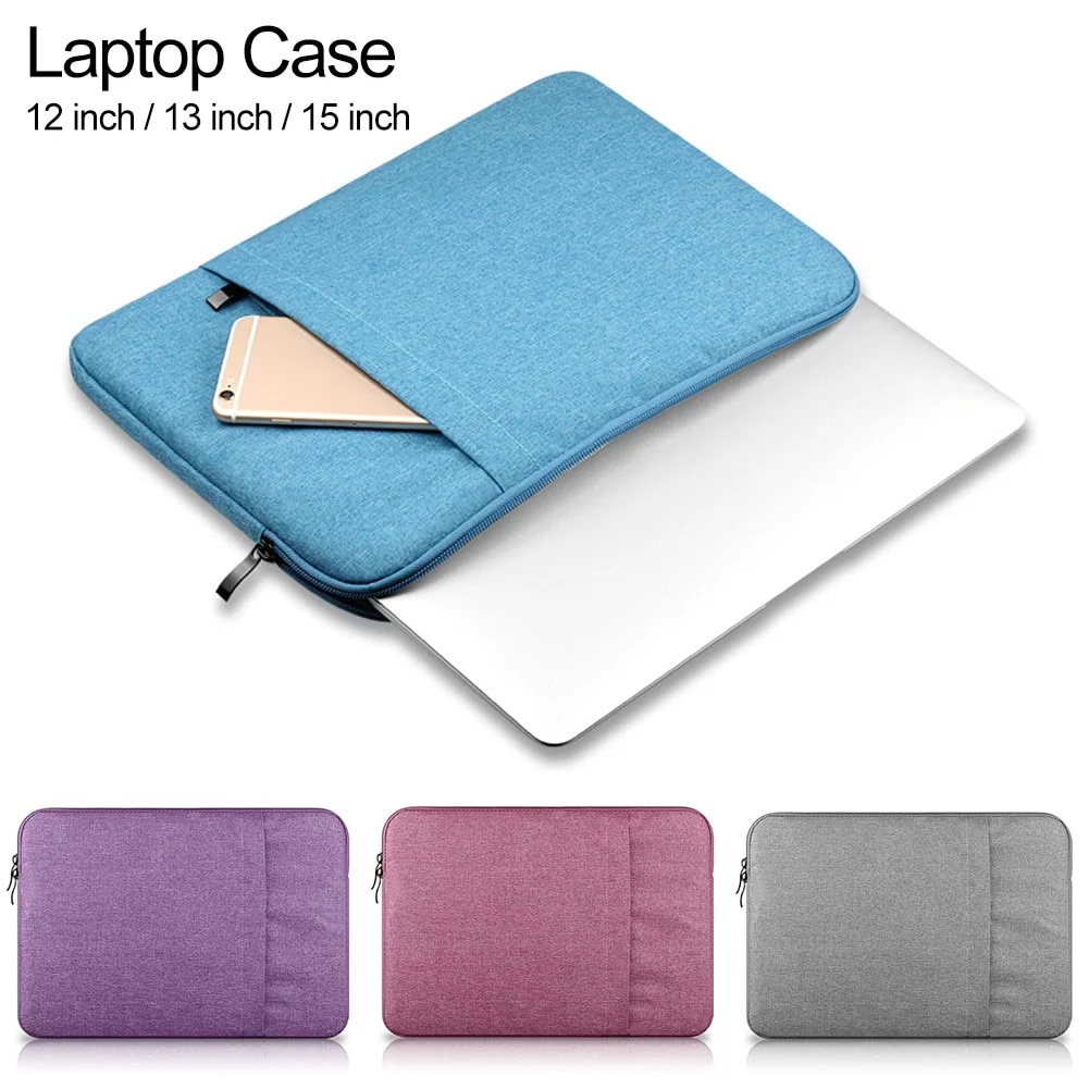 Husa laptop 12/13/15inch, multicolor, nylon, design cu fermoar, antisoc, 32x21x3cm/35x25x3cm/38x27x3cm