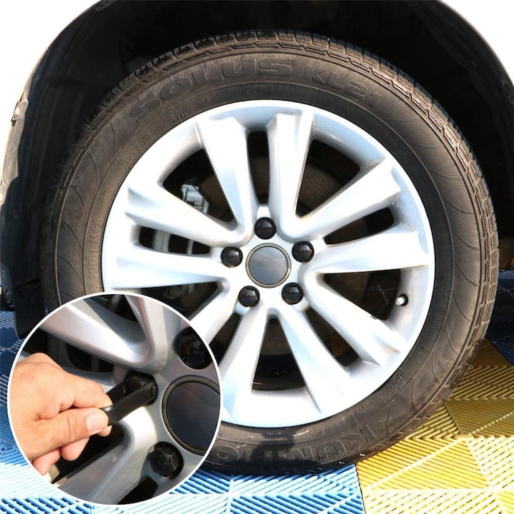 Capace suruburi roata, 20 buc, 17 mm, plastic, multicolor