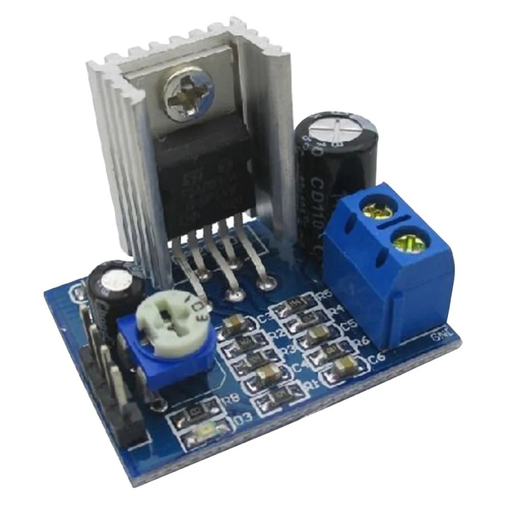 TDA2030A audioerősítő modul, 18W, 6-12V, 31,6x23,2mm