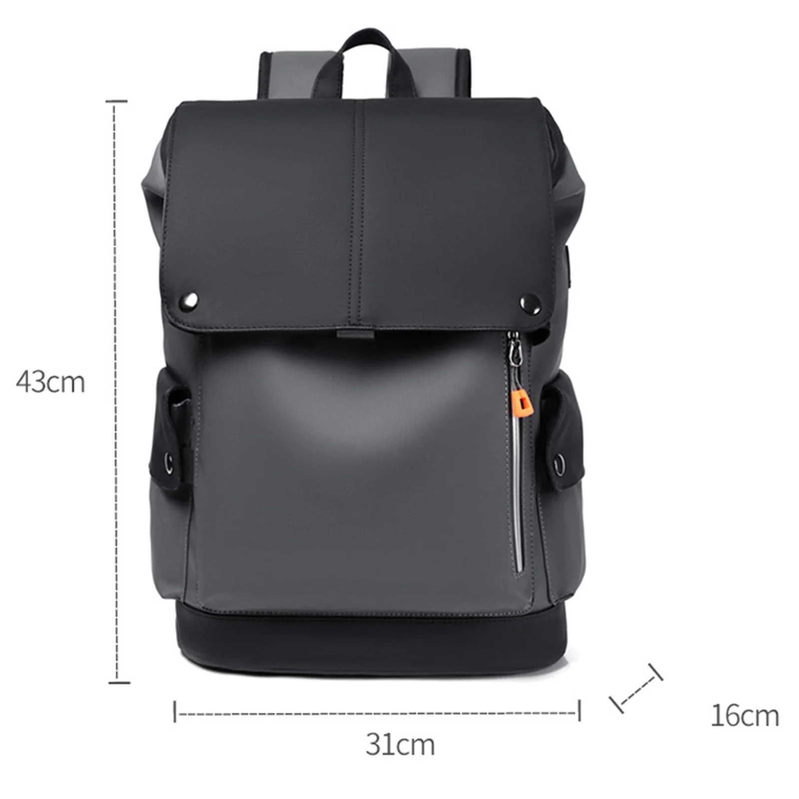 Rucsac multicolor din PVC impermeabil, capacitate mare, cu multiple buzunare, pentru laptop de 15 inch