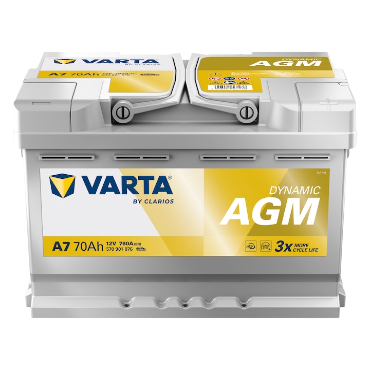 ΠΠΊΡΠΌΡΠ»Π°ΡΠΎΡ Varta Dynamic AGM 70Ah 760A A7 570901076