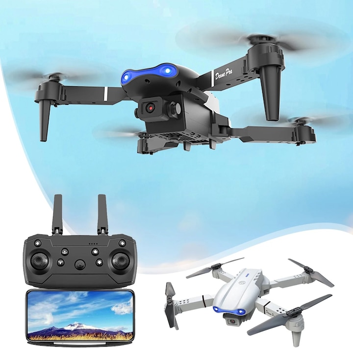 OEM Drón 1080P kamerával, FPV funkcióval, magasságtartási móddal, készlettel, méretek 9,8x8,7x2 hüvelyk, súly 250 g alatt