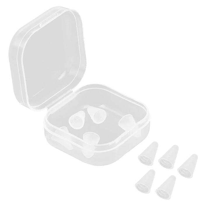 Set 8 huse protectie varf stylus, silicon transparent, 1x0.5x0.5cm
