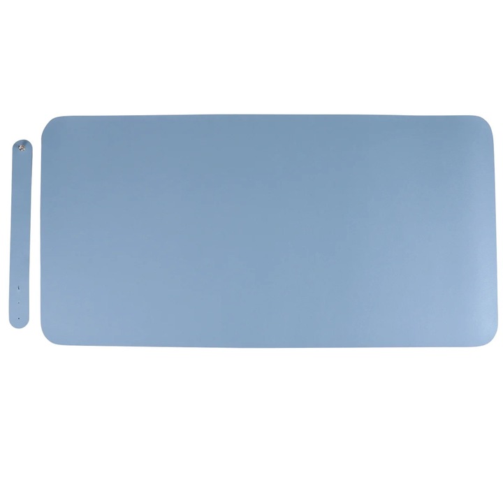 Mousepad standard, 60x30x0.2cm, piele sintetica, design anti-derapant, albastru deschis