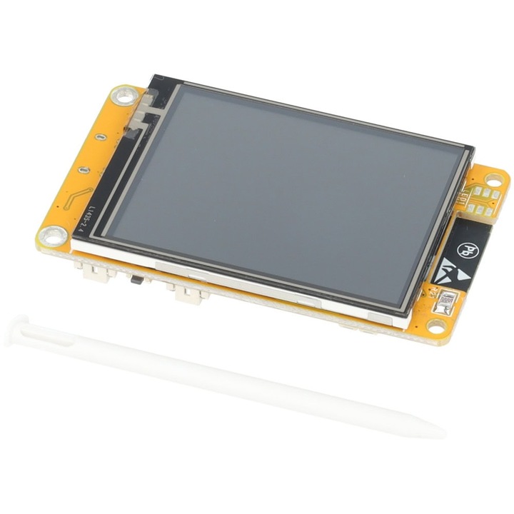 LCD дисплей модул, Esp32, Lvgl tft 2.4", 240x320, Touch, Wi-fi, Bluetooth, Захранван от батерия, Съвместим с arduino, Micropython, Scratch 3.0, TF конектор, Бутони за нулиране и зареждане, USB тип c порт, За iot проекти и технологично образование