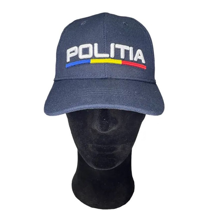 Sapca plina bleumarin politia si tricoloru