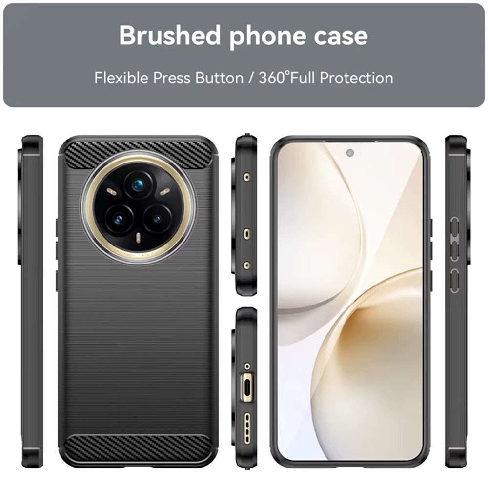 Husa pentru Realme 14 Pro+ - Techsuit Carbon Silicone - Black