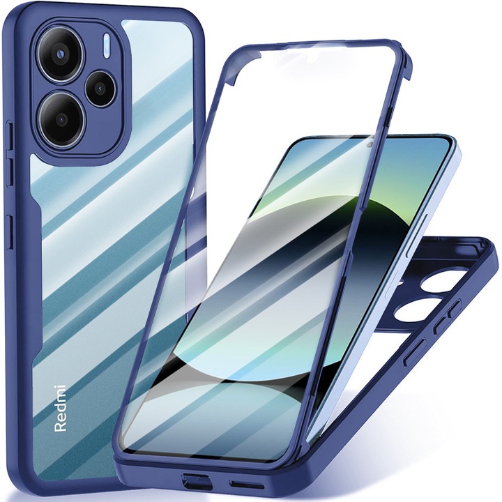 Защитен калъф, съвместим с Xiaomi Redmi Note 14 4G (стандартен), Tim, син